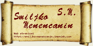 Smiljko Menenćanin vizit kartica